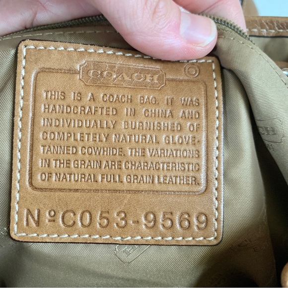 COACH Vintage Brown Leather Legacy Drawstring Backpack Purse C053-9569 - Picture 5 of 7